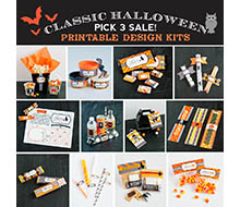 Classic Halloween Printable Design Kits - Pick 3 for $10 SALE!